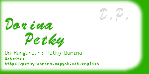 dorina petky business card